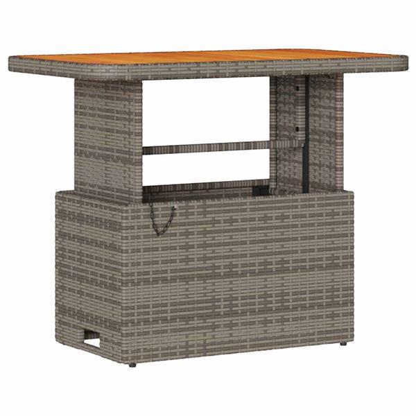 Grote foto vidaxl tuin eettafelset grijs poly rattan tuin en terras tuinmeubelen