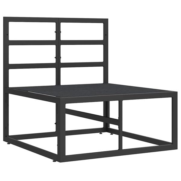 Grote foto vidaxl buitenmeubilair zwart en anthraciet 70 x 71 5 x 71 cm metaal tuin en terras tuinmeubelen