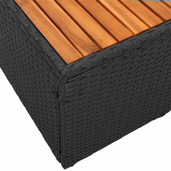 Grote foto vidaxl tuinbank zwart 184 x 62 x 85cm poly rattan tuin en terras tuinmeubelen