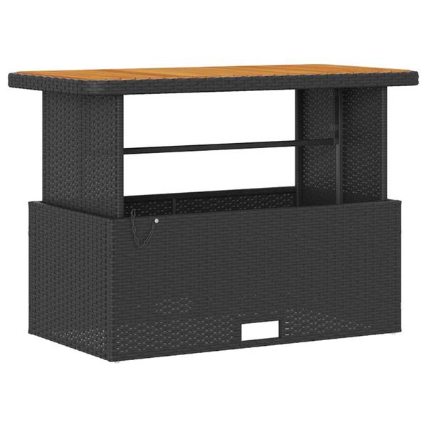 Grote foto vidaxl tuin eettafelset zwart poly rattan tuin en terras tuinmeubelen