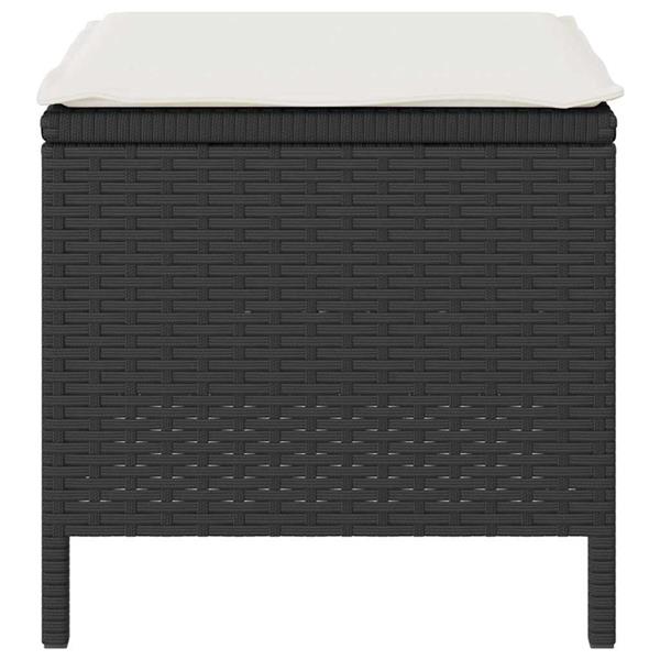 Grote foto vidaxl tuin eettafelset zwart poly rattan tuin en terras tuinmeubelen