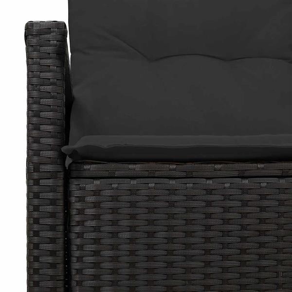Grote foto vidaxl tuinbank met kussen 120 x 62 x 69 cm poly rattan tuin en terras tuinmeubelen