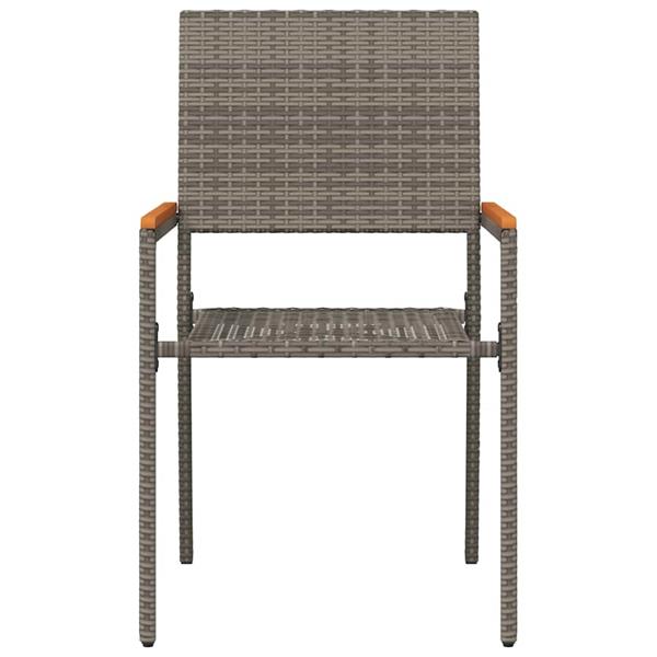 Grote foto vidaxl tuinstapelstoelen 2 pcs grijs en bruin 54 x 56 x 90 cm tuin en terras tuinmeubelen