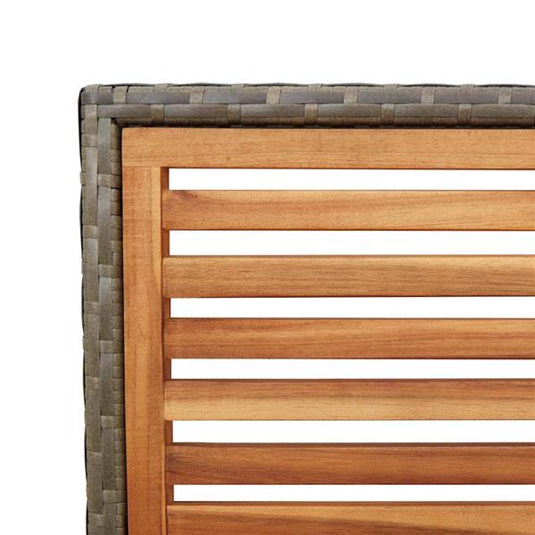 Grote foto vidaxl tuinstapelstoelen 2 pcs bruin en grijs 54 x 56 x 90 cm tuin en terras tuinmeubelen