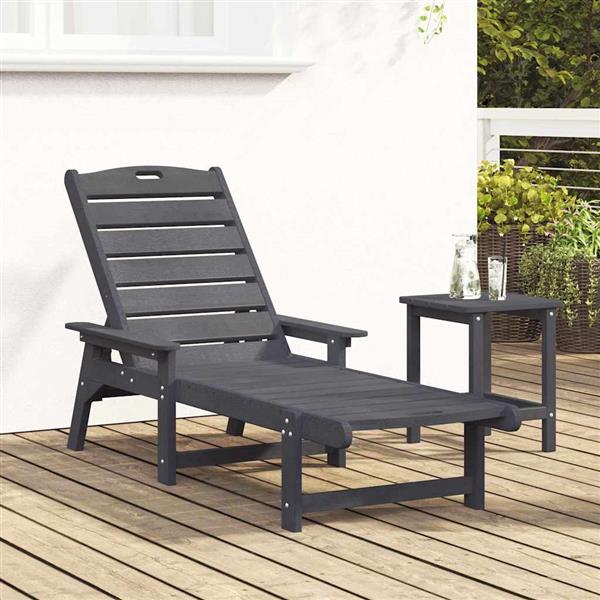 Grote foto vidaxl ligstoel lichtgrijs 195 5 x 53 x 98 5 cm hdpe tuin en terras tuinmeubelen