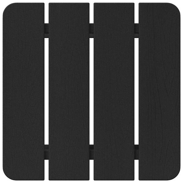 Grote foto vidaxl bijzettafel zwart 38 x 38 x 46 cm polyetheen tuin en terras tuinmeubelen