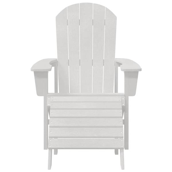 Grote foto vidaxl adirondack stoel wit 82 x 74 x 92 cm hdpe tuin en terras tuinmeubelen