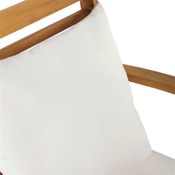 Grote foto vidaxl bank bruin en cr me 110 x 66 x 76 cm massief teakhout tuin en terras tuinmeubelen