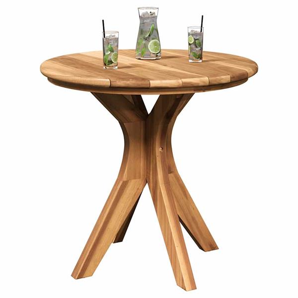 Grote foto vidaxl bijzettafel bruin 55 x 55 x 51 cm massief teakhout tuin en terras tuinmeubelen