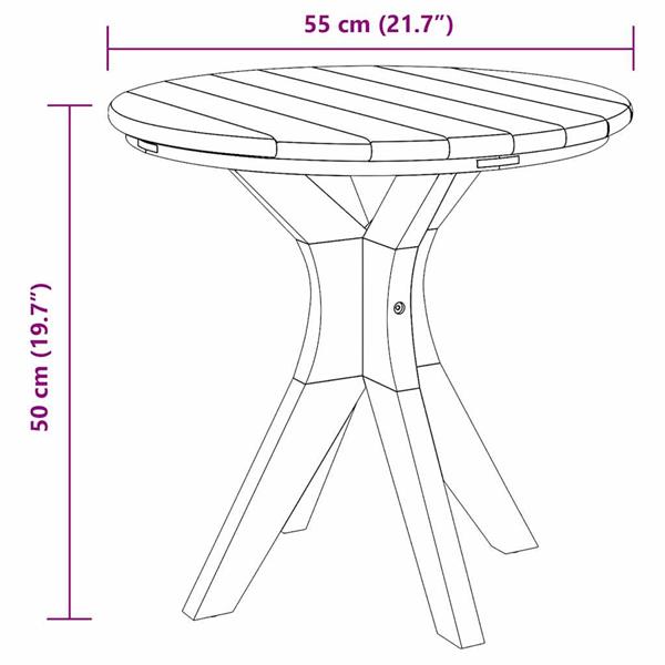 Grote foto vidaxl bijzettafel bruin 55 x 55 x 51 cm massief teakhout tuin en terras tuinmeubelen