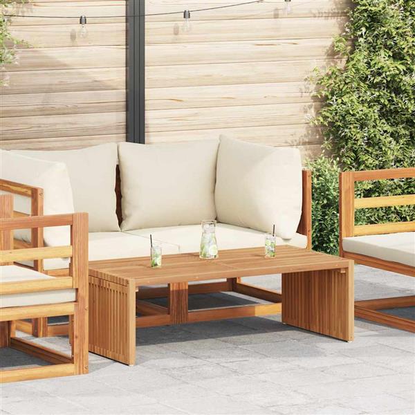 Grote foto vidaxl tuin bijzettafel bruin 110 x 55 x 35 5 cm massief teakhout tuin en terras tuinmeubelen