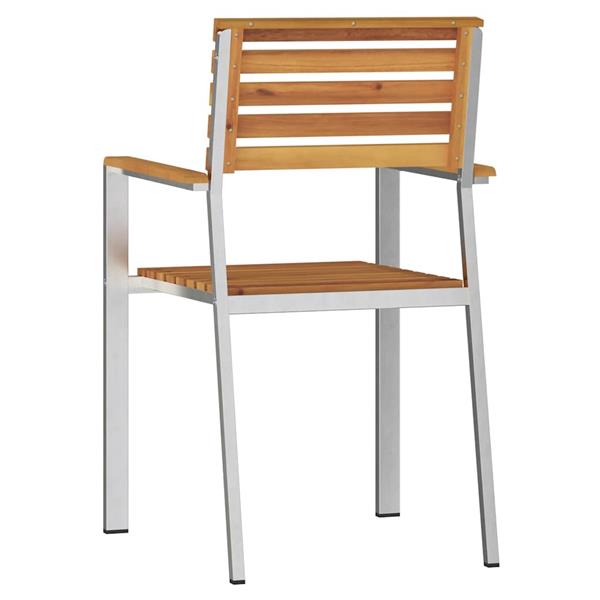 Grote foto vidaxl tuinstoel 4 pcs olie naturel massief acaciahout tuin en terras tuinmeubelen