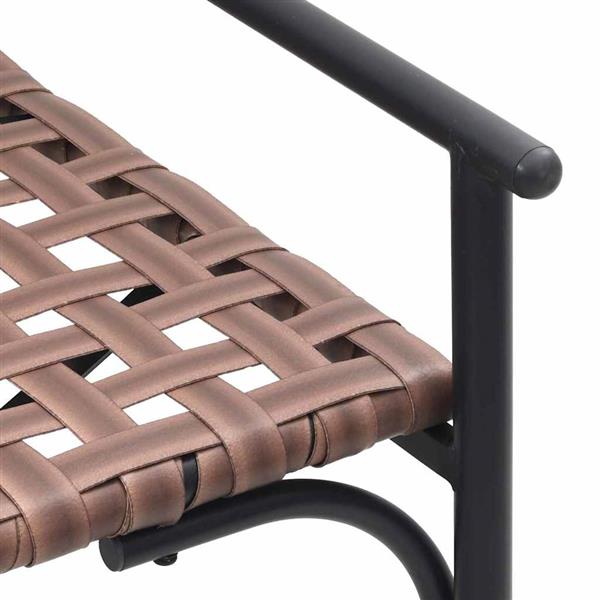 Grote foto vidaxl tuin eettafelset 4 pcs bruin poly rattan tuin en terras tuinmeubelen