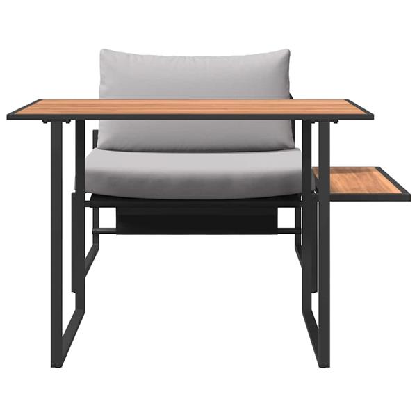 Grote foto vidaxl buiten stalen zsitjes 2 pcs lichtgrijs staal tuin en terras tuinmeubelen