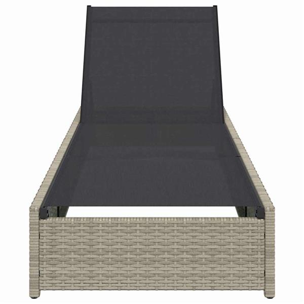 Grote foto vidaxl ligstoel beige 200.5 x 70 x 75 cm poly rattan tuin en terras tuinmeubelen