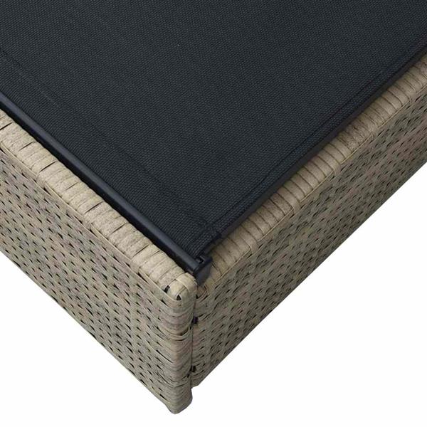 Grote foto vidaxl ligstoel beige 200.5 x 70 x 75 cm poly rattan tuin en terras tuinmeubelen