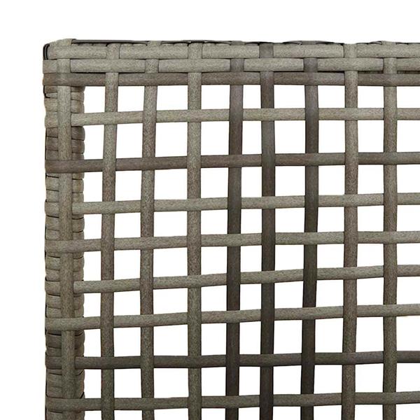 Grote foto vidaxl tuinstoel met kussen 2 pcs grijs 55 x 53 x 85 cm poly rattan tuin en terras tuinmeubelen