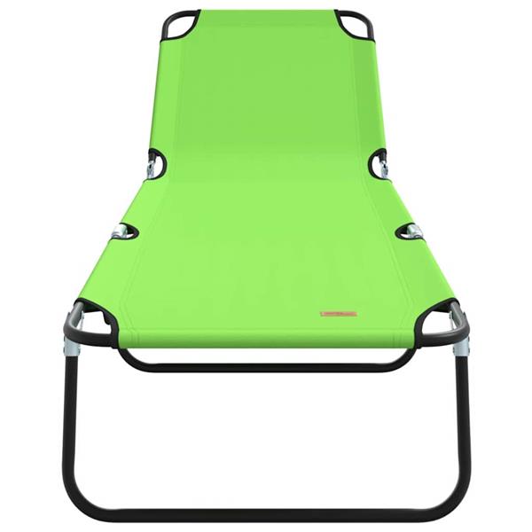 Grote foto vidaxl opvouwbare zonnebed 2 pcs groen 188 x 57 x 86 5 cm polyester tuin en terras tuinmeubelen