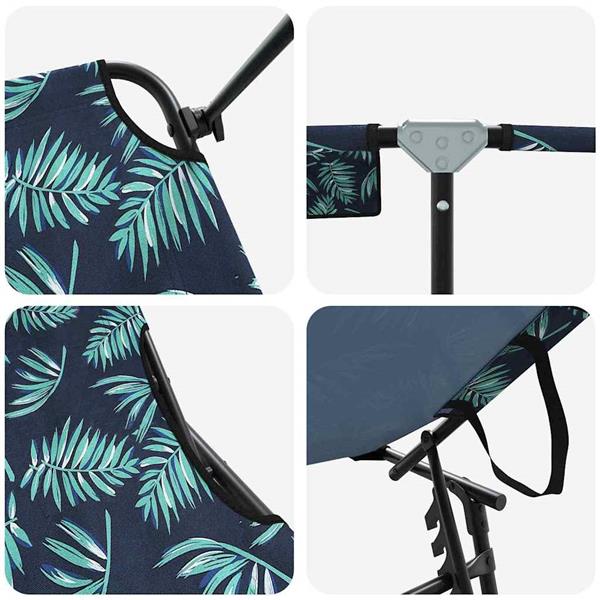 Grote foto vidaxl opvouwbare zonnebed multikleur 190 x 57 x 81 cm oxford tuin en terras tuinmeubelen