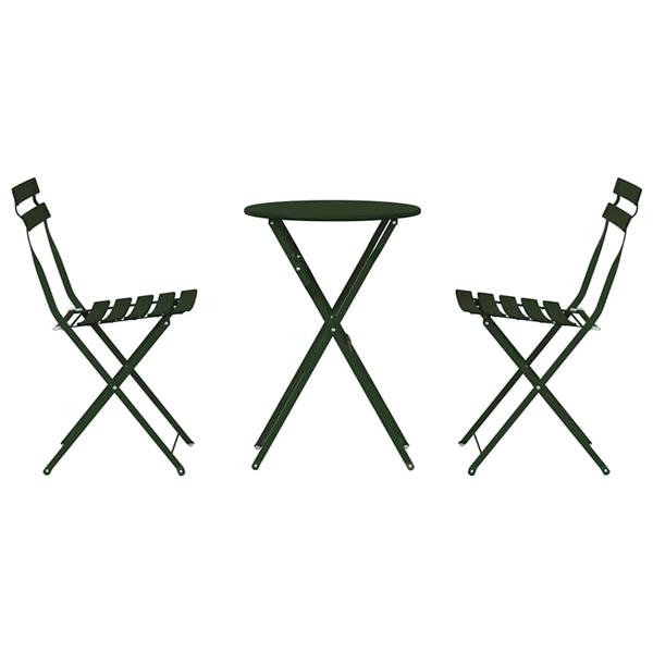 Grote foto vidaxl vouw bistro set 3 pcs bossen staal tuin en terras tuinmeubelen