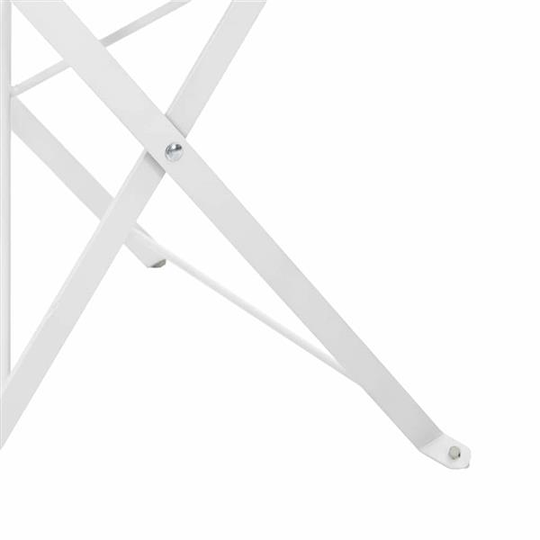 Grote foto vidaxl tuin opvouwbare stoel 2 pcs wit 42 x 46 x 82cm metaal tuin en terras tuinmeubelen