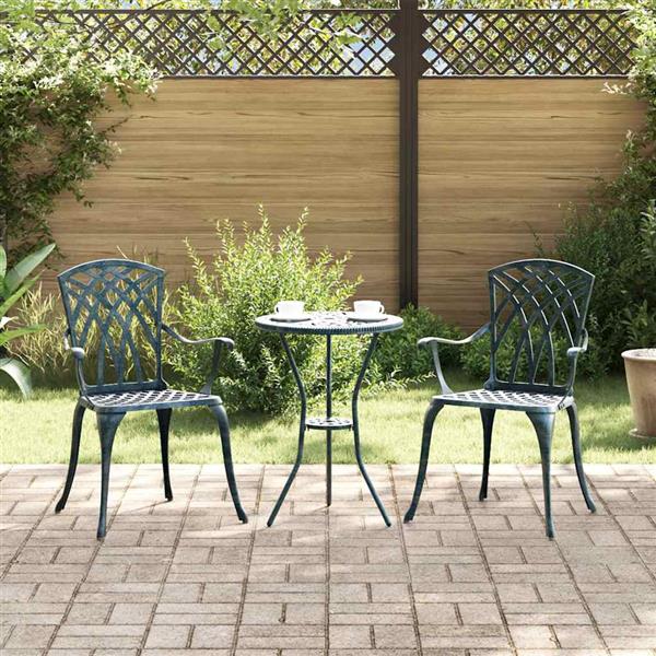 Grote foto vidaxl tuinstoel 2 pcs groen 53 x 51 x 88 5cm aluminium tuin en terras tuinmeubelen