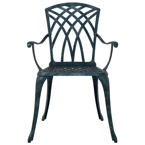 Grote foto vidaxl tuinstoel 2 pcs groen 53 x 51 x 88 5cm aluminium tuin en terras tuinmeubelen