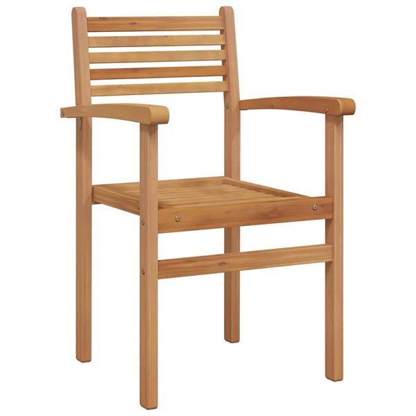 Grote foto vidaxl stoel 4 pcs bruin 56 x 55 x 90.5 cm massief teakhout tuin en terras tuinmeubelen