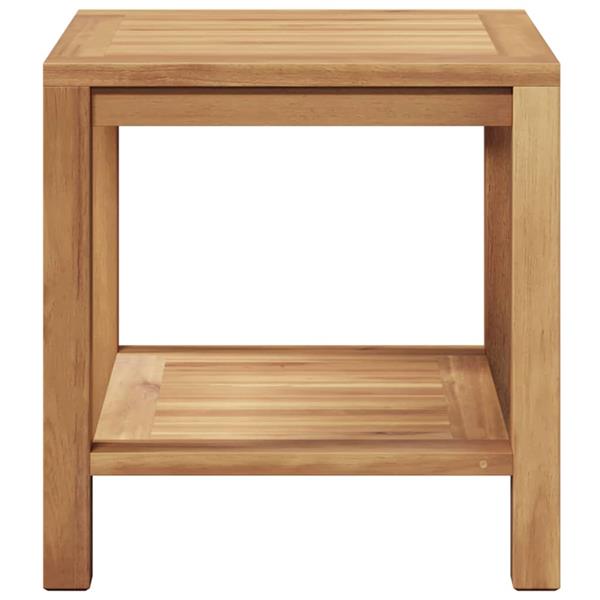 Grote foto vidaxl salontafel met opslag bruin 45 x 45 x 45 cm massief teakhout tuin en terras tuinmeubelen