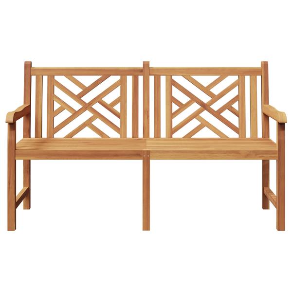 Grote foto vidaxl bank bruin 150 x 60 x 90 cm massief teakhout tuin en terras tuinmeubelen