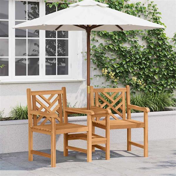 Grote foto vidaxl tuin outdoor stoelen 152 x 63 x 89 cm massief teakhout tuin en terras tuinmeubelen