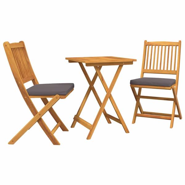 Grote foto vidaxl tuin bistro set 3 pcs bruin massief acaciahout tuin en terras tuinmeubelen