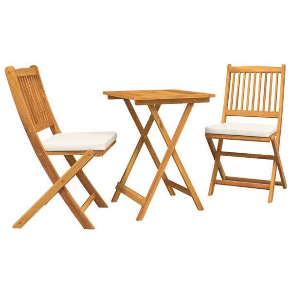 Grote foto vidaxl tuin bistro set 3 pcs bruin massief acaciahout tuin en terras tuinmeubelen