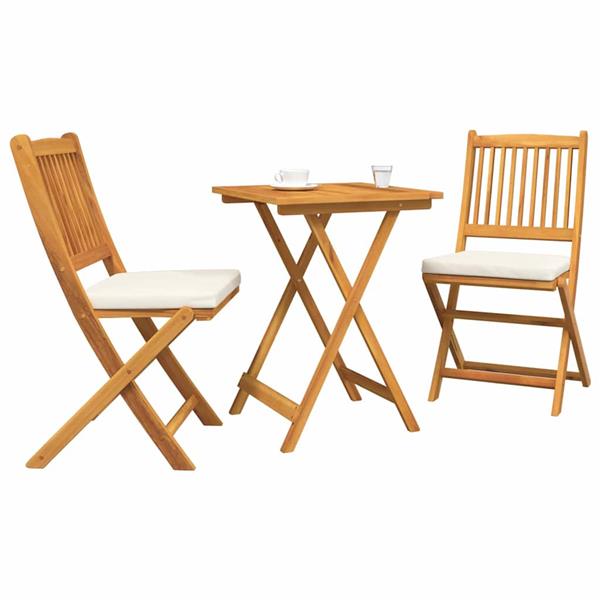 Grote foto vidaxl tuin bistro set 3 pcs bruin massief acaciahout tuin en terras tuinmeubelen