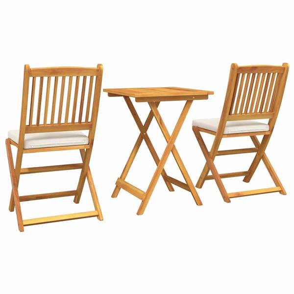 Grote foto vidaxl tuin bistro set 3 pcs bruin massief acaciahout tuin en terras tuinmeubelen