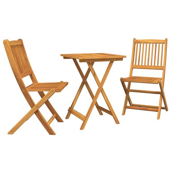 Grote foto vidaxl tuin bistro set 3 pcs bruin massief acaciahout tuin en terras tuinmeubelen