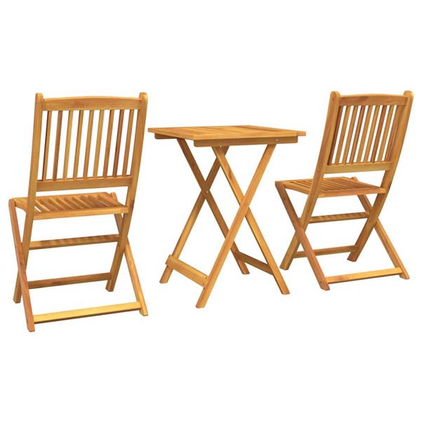 Grote foto vidaxl tuin bistro set 3 pcs bruin massief acaciahout tuin en terras tuinmeubelen