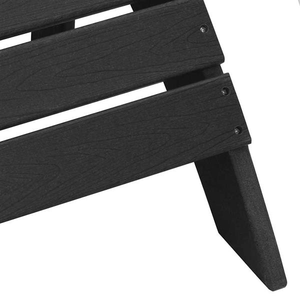 Grote foto vidaxl adirondack stoel zwart 82 x 74 x 92 cm hdpe tuin en terras tuinmeubelen