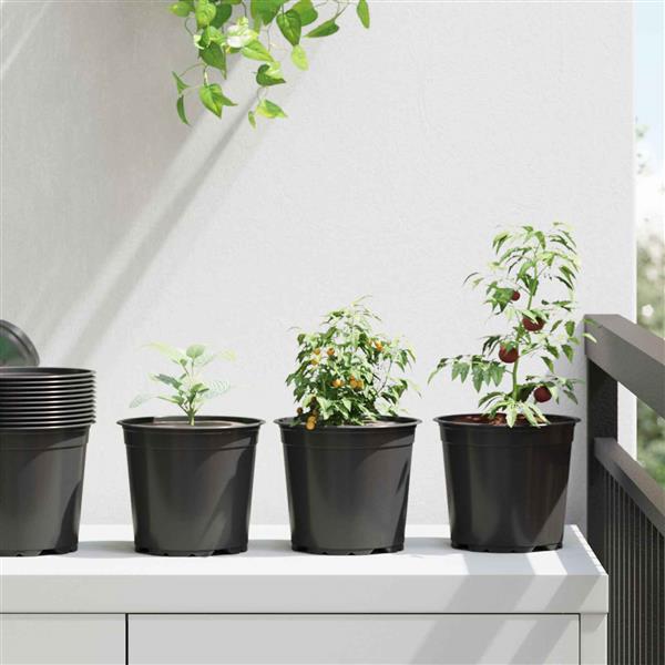 Grote foto vidaxl bloempot 200 pcs zwart 15 x 13 cm kunststof tuin en terras overige tuin en terras