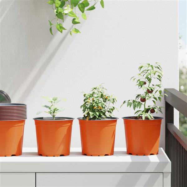Grote foto vidaxl bloempot 50 pcs terracotta 15 x 13 cm kunststof tuin en terras overige tuin en terras