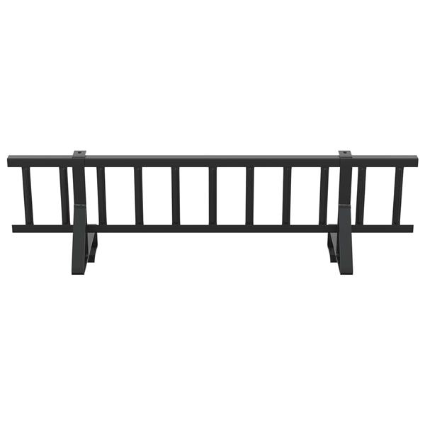 Grote foto vidaxl dak sneeuwbeugel zwart 300 x 29 5 x 34 5 cm staal tuin en terras hekken en schuttingen