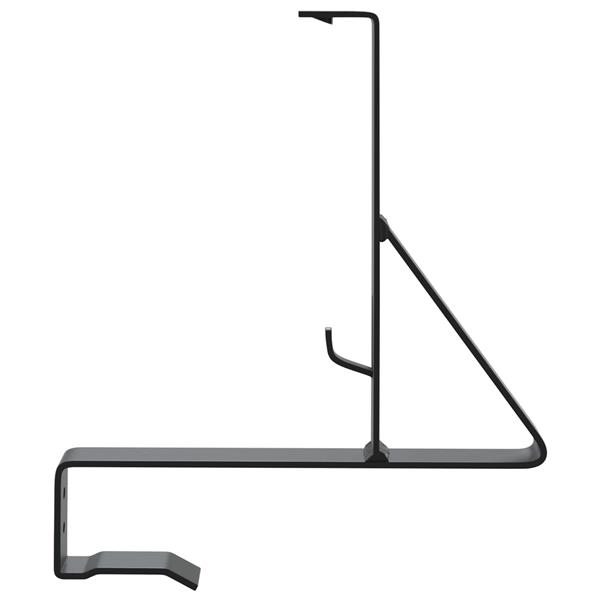 Grote foto vidaxl sneeuwbeveiligingsteun 12 pcs zwart 29 5 x 3 x 34 5 cm staal tuin en terras hekken en schuttingen