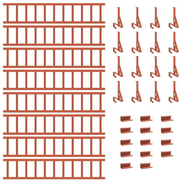 Grote foto vidaxl dak sneeuwbeugel rood 800 x 29 5 x 34 5 cm staal tuin en terras hekken en schuttingen