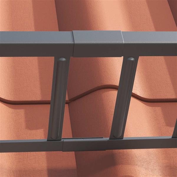 Grote foto vidaxl dak sneeuwbeugel antraciet 600 x 2 5 x 20 cm staal tuin en terras hekken en schuttingen