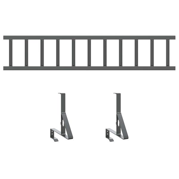 Grote foto vidaxl dak sneeuwbeugel antraciet 100 x 29 5 x 34 5 cm staal tuin en terras hekken en schuttingen