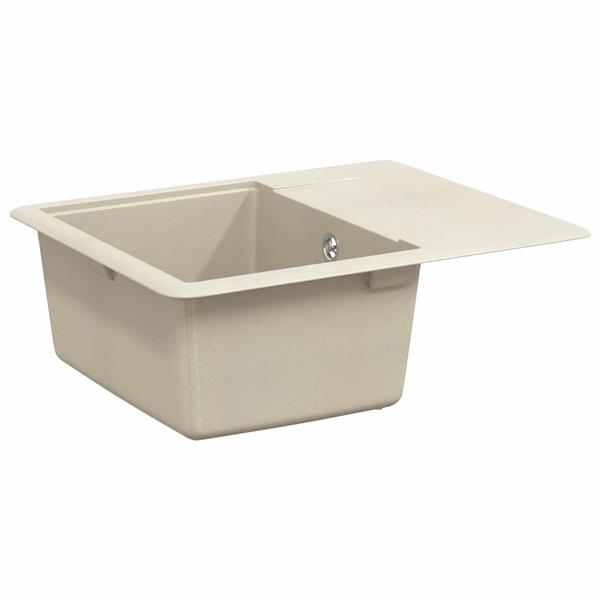 Grote foto vidaxl wasbak beige 560 x 460 mm 80 kwarts en 20 hars huis en inrichting keukens