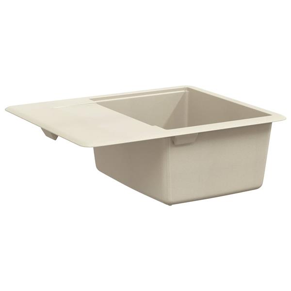 Grote foto vidaxl wasbak beige 560 x 460 mm 80 kwarts en 20 hars huis en inrichting keukens