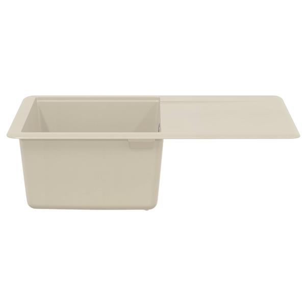 Grote foto vidaxl wasbak beige 670 x 460 mm 80 kwarts en 20 hars huis en inrichting keukens