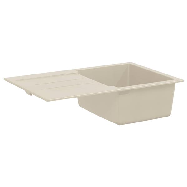 Grote foto vidaxl wasbak beige 780 x 500 mm 80 kwarts en 20 hars huis en inrichting keukens