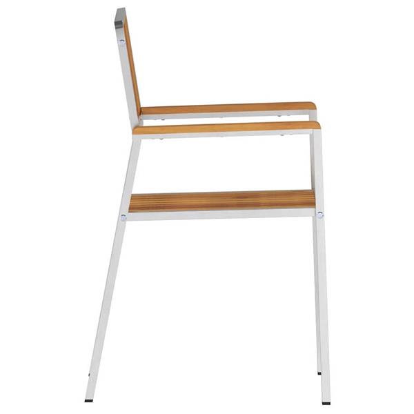 Grote foto vidaxl tuinstoel 2 pcs bruin 56 x 54 5 x 87 cm massief acaciahout tuin en terras tuinmeubelen